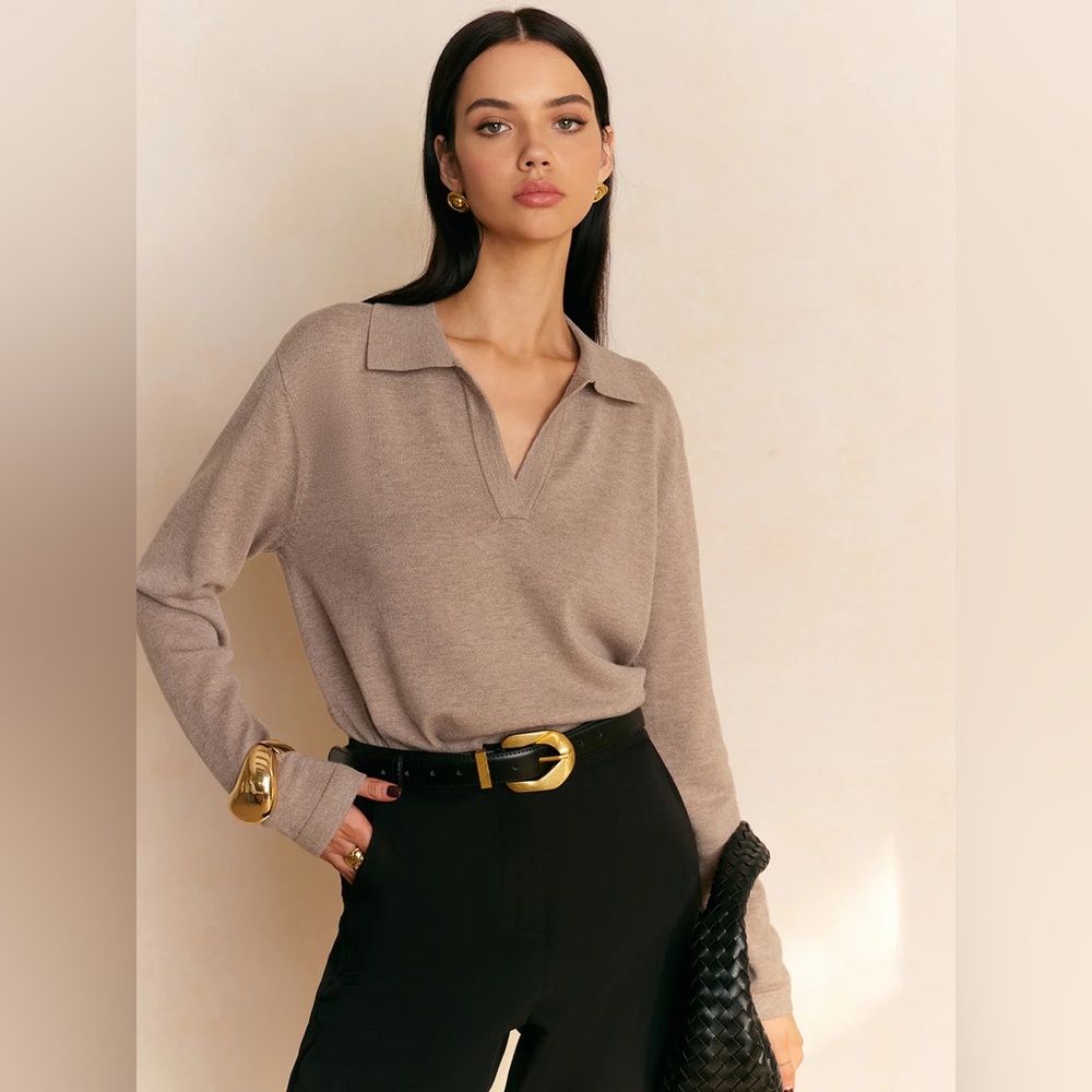 COMMENSE NWT Leisure Collared Pull Over, Medium